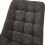 BROOKE-Silla vintage en micro gris oscuro metal negro (x4)