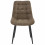 BROOKE - Chaise vintage en microfibre Marron et pieds métal noir (x4)