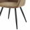 IVY - Fauteuil de table vintage Marron et pieds métal noir (x2)