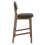 CLIFF - Chaise de bar vintage marron foncé et bois teinté noyer(x2)