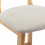 CLIFF - Chaise de bar en tissu coloris Lin et bois massif(x2)