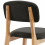 CLIFF - Chaise de bar en tissu Anthracite et bois massif(x2)