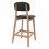 CLIFF - Chaise de bar en tissu Sauge et bois massif(x2)