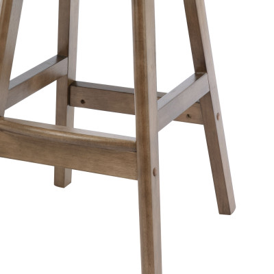 JUDE-Sedia da bar grigio antracite legno tinto noce (x2)