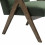 WARREN - Fauteuil lounge en tissu Sauge et bois teinté noyer gris
