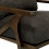 ALAN-Poltrona lounge in tessuto antracite e legno patinato