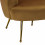 EDEN-Sillón de terciopelo mostaza con patas doradas