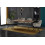 GORDON - Fauteuil de table en velours coloris Lin, pieds métal noir (x2)