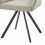 GORDON - Fauteuil de table en velours coloris Lin, pieds métal noir (x2)