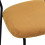CLARA-Chaise en tissu côtelé Ocre et métal noir mat (x2)