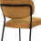 CLARA-Chaise en tissu côtelé Ocre et métal noir mat (x2)