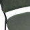 CLARA, Chaise en tissu côtelé Sauge et métal noir mat (x2)