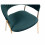 HUGO-Sedia con braccioli in velluto verde e dorato (x2)