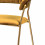HUGO, Chaise avec accoudoirs en velours Moutarde et métal doré (x2)