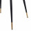 ENZO-Silla de terciopelo mostaza, metal negro y dorado (x2)