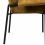 GASPARD-Silla de mesa de tela mostaza y metal negro