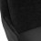 AYDEN - Fauteuil de table en tissu chenillé Noir et métal noir