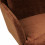 AYDEN - Fauteuil de table en tissu chenillé Terracota et métal noir