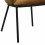ALVIN-Silla de mesa de tela mostaza y metal negro