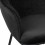 ALVIN - Fauteuil de table en tissu chenillé Noir et métal noir