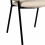 JADE - Fauteuil de table en corde naturel, velours écru et métal noir(x2)