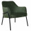 LAYTON-Poltrona lounge, tessuto verde e metallo nero opaco
