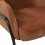 LAYTON - Fauteuil lounge, tissu chenillé Terracota et métal noir mat
