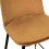 ENZO - Chaise de bar en velours Moutarde, métal noir et doré, (x2)
