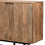 BILBAO-Buffet 4 portes L.185 cm, bois de Manguier massif et métal noir