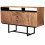 BILBAO-Buffet 2 portes 3 tiroirs en bois de Manguier massif et métal