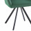 GORDON-Sillón de mesa en terciopelo verde y metal negro (x2)