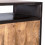 ANGLET-Buffet 3 portes 3 tiroirs , bois de Manguier massif et métal