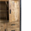 DACCA-Buffet haut 2 portes 3 tiroirs, bois de Manguier massif et métal