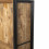 DACCA-Buffet haut 2 portes 3 tiroirs, bois de Manguier massif et métal