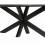 LUZ-Table à manger 8/10 personnes L200, Manguier massif noir, Spider