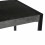 LUZ-Table de Bar L.140 cm,en bois de Manguier massif noir, pied métal
