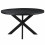 UZES-Table à manger ronde 6 personnes D130 cm,Spider et Manguier noir
