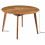 GEDEON,Table repas ronde D.120 cm, 6 p, en bois de Manguier massif