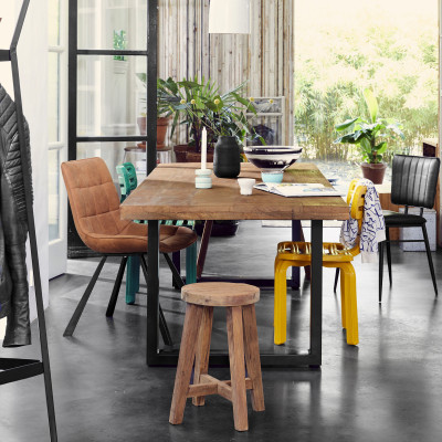 MANAUS-Table à manger 8/10 personnes L220, Manguier massif et Archi