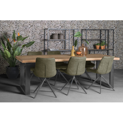 MANAUS-Table à manger 6/8 personnes L160, Manguier massif et Archi