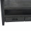LUZ-Meuble TV haut 3 tiroirs, bois de Manguier massif noir et métal