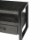 LUZ-Meuble TV 3 tiroirs L150 en Manguier massif teinté noir et métal