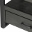 LUZ-Meuble TV 2 tiroirs L120 en bois de Manguier massif noir et métal