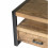 DACCA-Meuble TV 2 tiroirs, L.120 cm, bois de Manguier massif et métal
