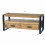 DACCA-Meuble TV 2 tiroirs, L.120 cm, bois de Manguier massif et métal