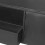 UZES-Meuble TV 4 portes 1 tiroir L 220, Manguier massif noir et métal