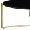BRASS-Table basse ovale 110x40, bois de Manguier massif noir et laiton