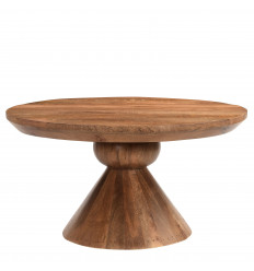 BOMBAY-Table basse ronde Diam80 cm en bois de Manguier massif