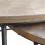 ROMY-Set de 2 Tables basses rondes gigognes en Manguier et métal noir
