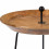EMMA,Table basse ronde D.45 cm en Manguier massif et métal noir